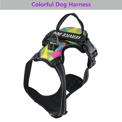 New Reflective Dog Harness Leash Adjustable Mesh Pet Collar Chest