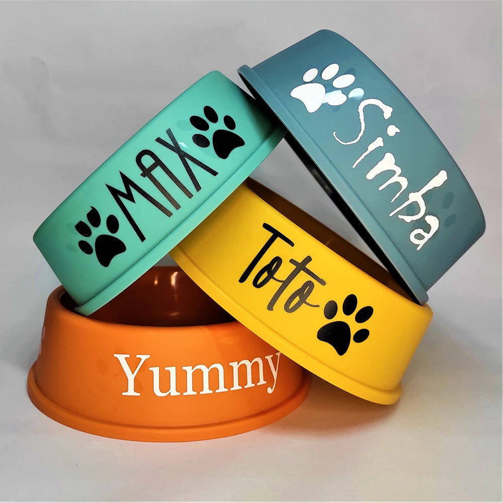 Personalized Printed Dog Food Bowl Plastic Dog Bowl Custom Food &