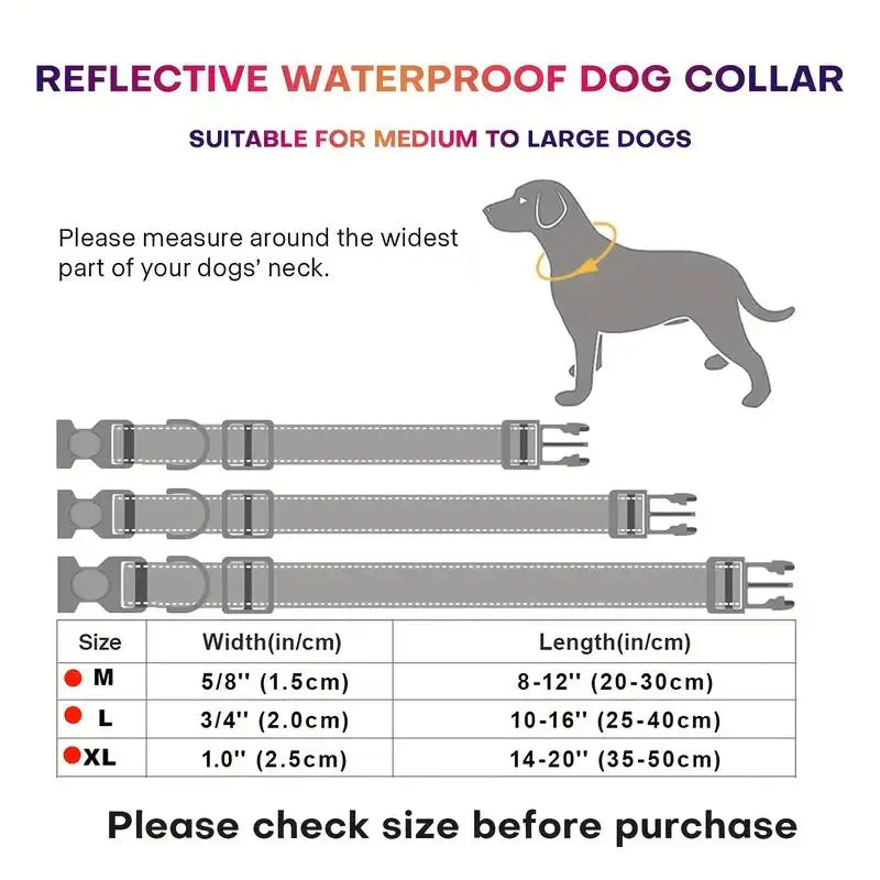 Pet Collar PVC Dog Collar Waterproof Adjustable Soft Easy Clean Dog