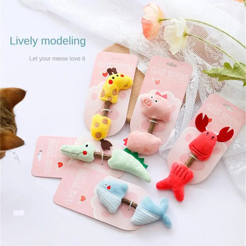 1pcs Pets Cat Toys Molar Stick Catnip Cat Zihi Toy Tooth Cleaning Doll