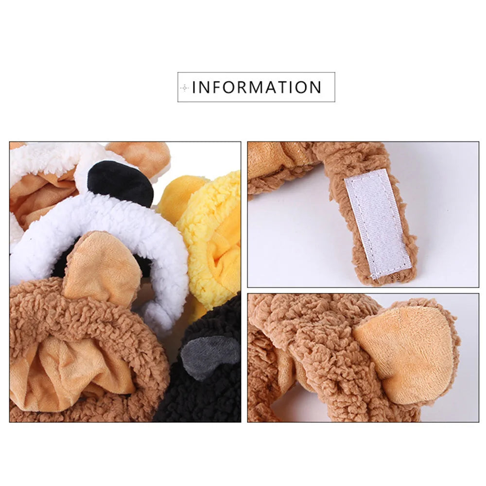 Funny Panda Hat for Pet, Warm Cap, New Year Party, Christmas Cosplay